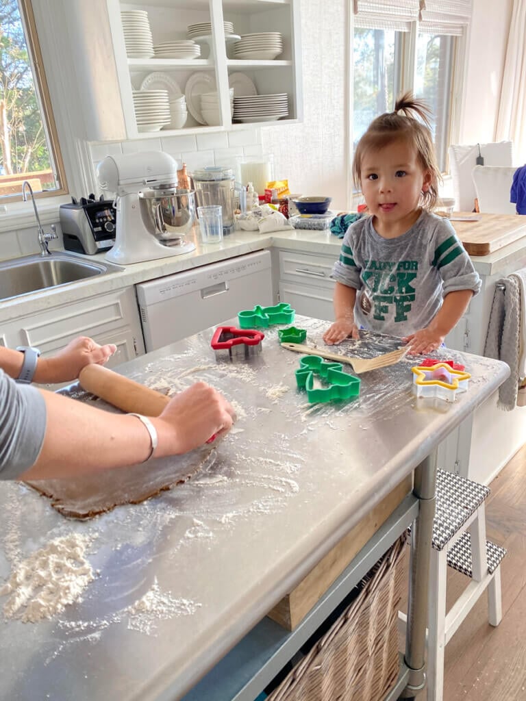 Cookie baking with daughter and granddaughter