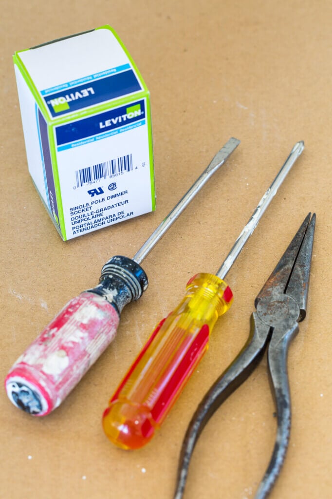dimmer socket and tools