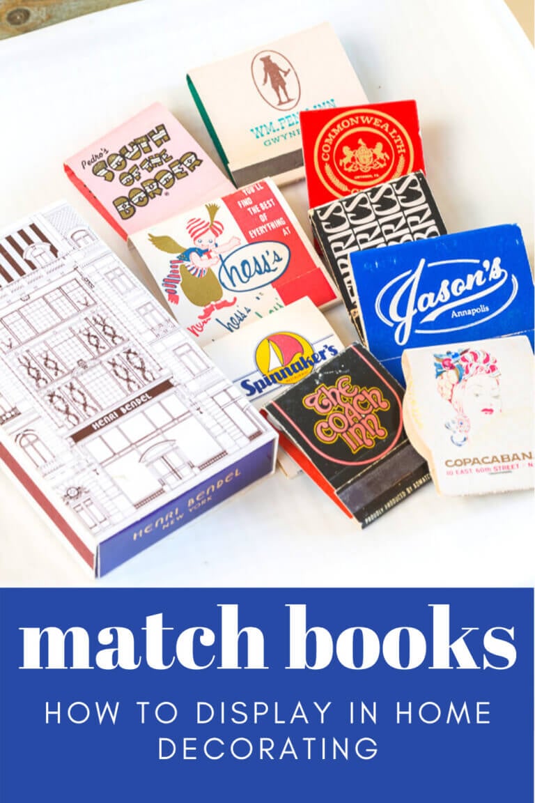a collection of matchbooks on a white tray