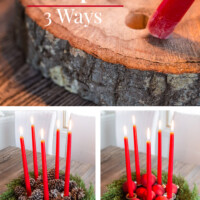 3 Ways to style a Christmas table candle centerpiece