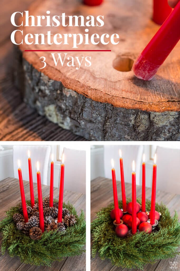3 Ways to style a Christmas table candle centerpiece