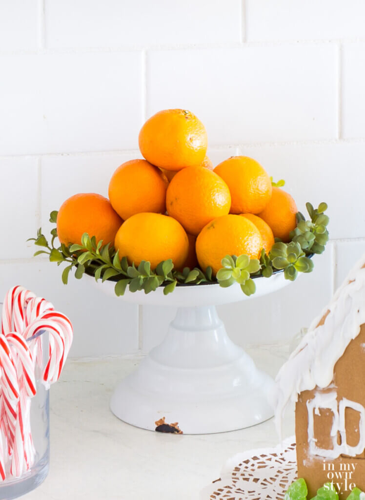 Christmas decorating using food