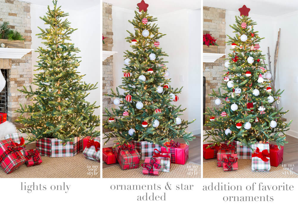 DIY Christmas Tree decorated 3 ways