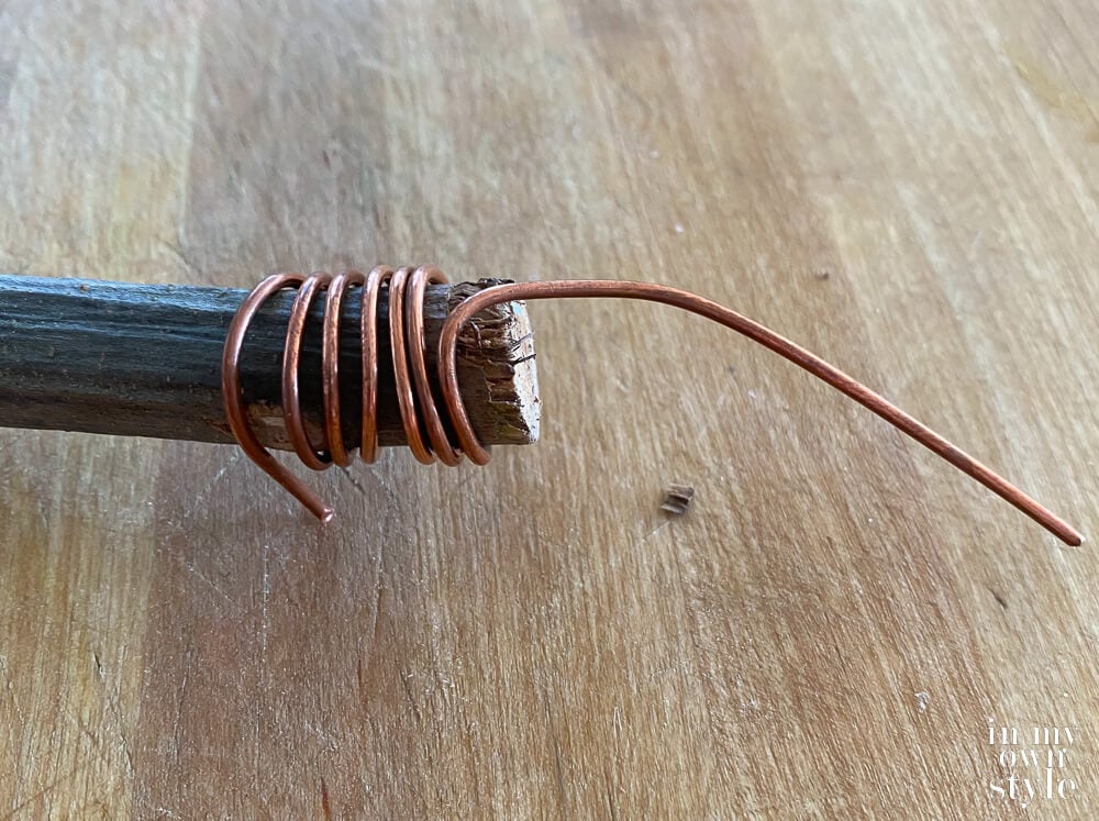 How to make make wrapped wire to attach a Christmas tree topper.