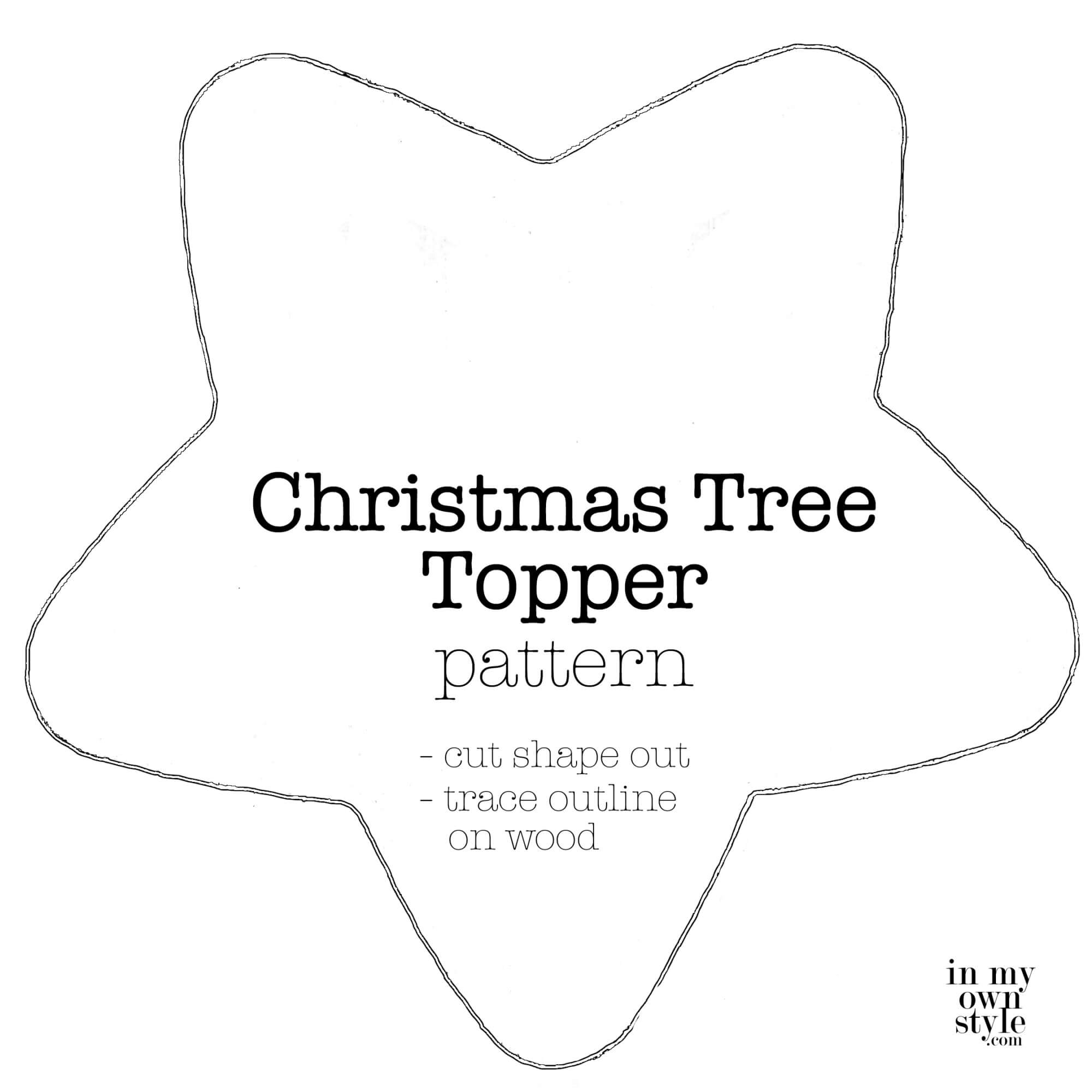 Christmas tree topper star pattern DIY