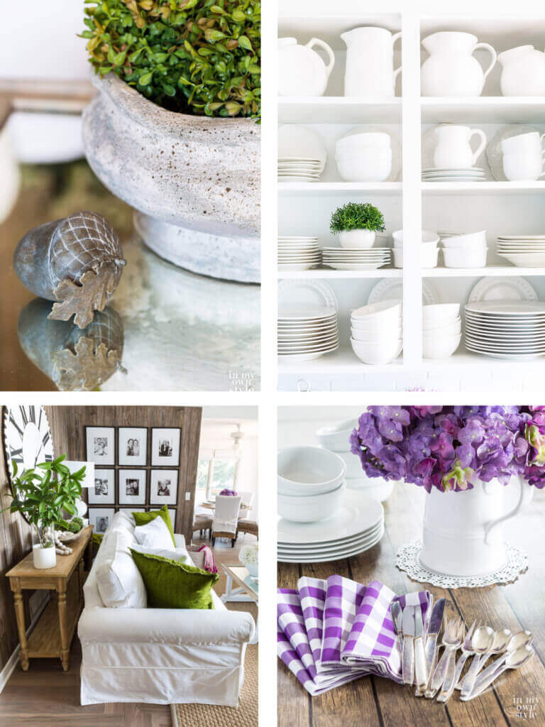 Home Decorating ideas on a budget using a mostly white color scheme.
