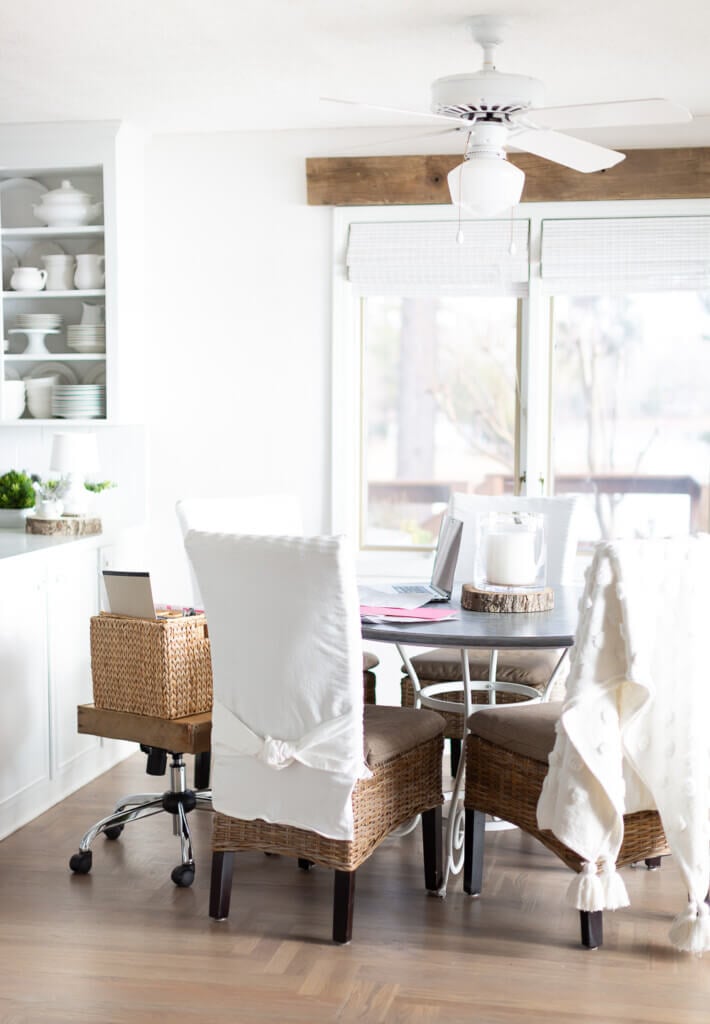 Kitchen as a work from home office space.