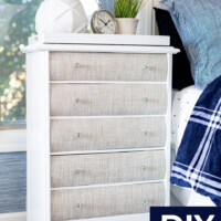 DIY Woven Fronted Dresser on a budget
