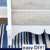 Easy furniture makeover to create the look of woven raffia or grasscloth