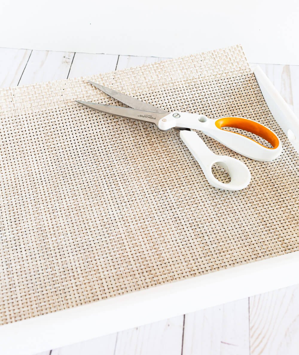 Cut placemat to size with scissors