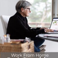Work from home organizing idea from a blogger.