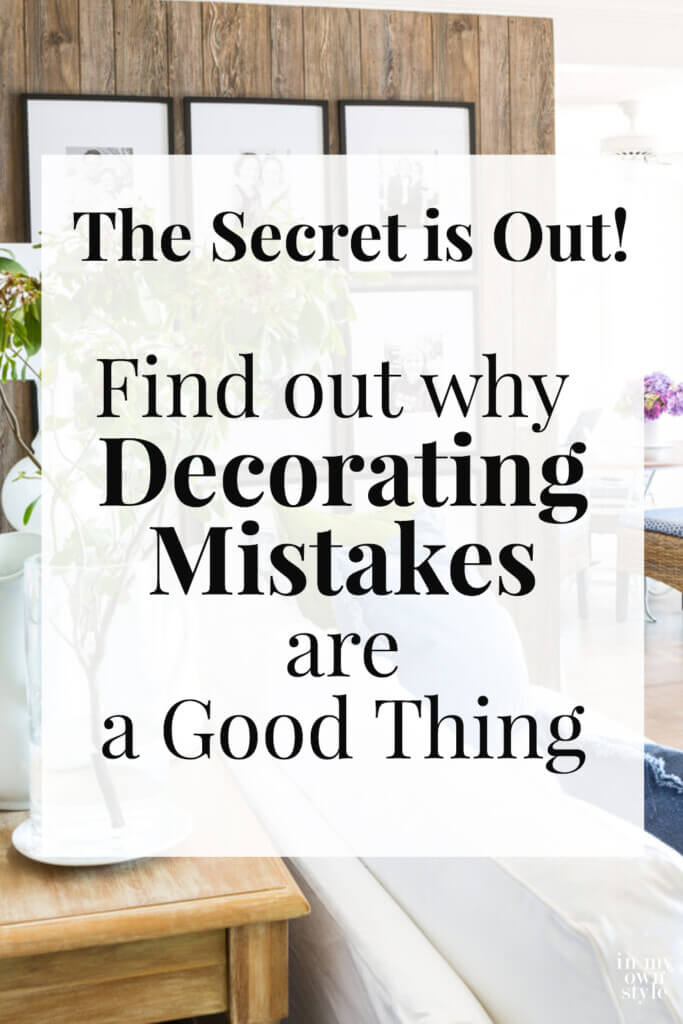 Decorating tips - The secret is out! Find out why decorating mistakes are a good thing.