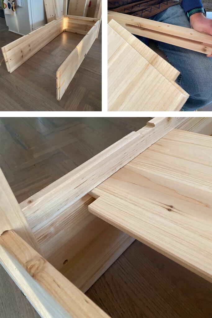 How to assemble an elevated wood garden planter.