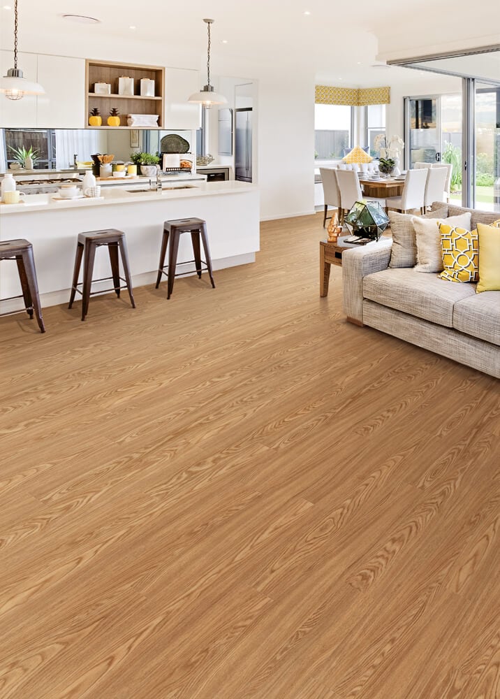 Tarkett resilient flooring in great room.