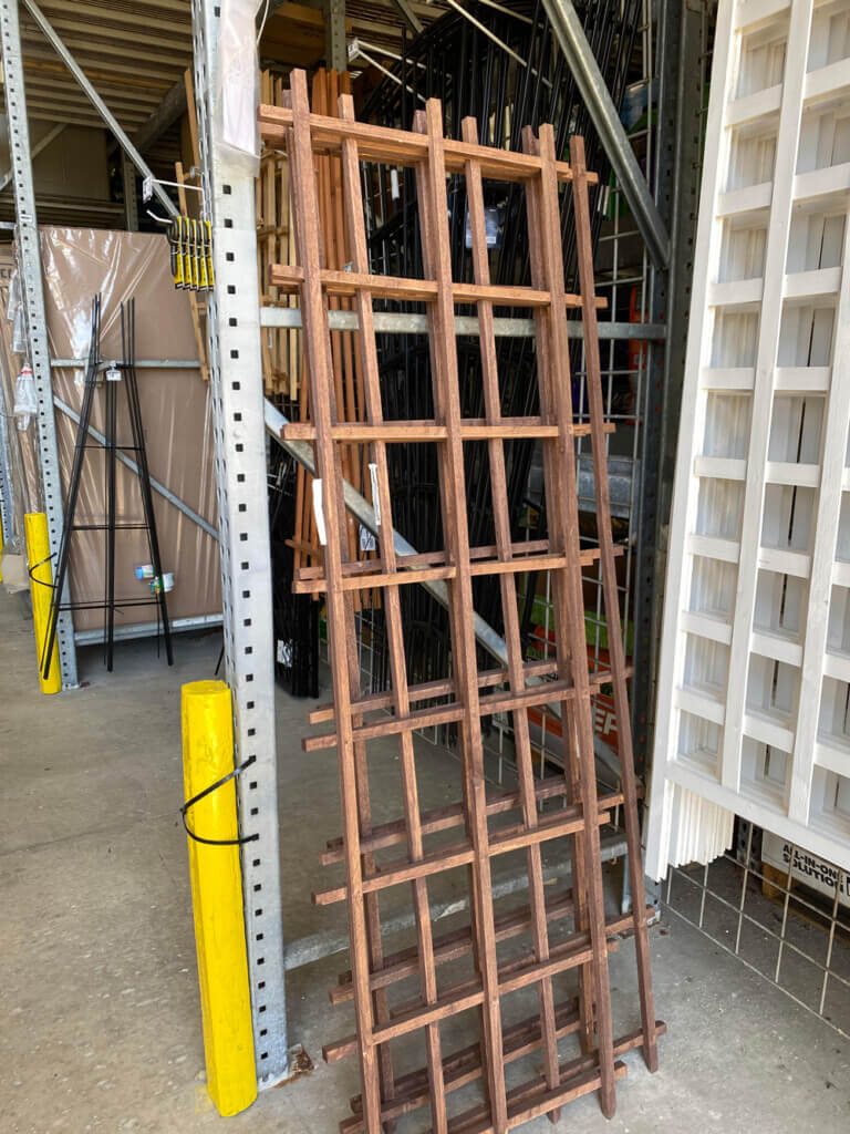 Cedar trellis at Home Depot