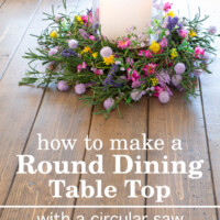 How to make and stain a 2 x 6 lumber made round table using a circular saw.
