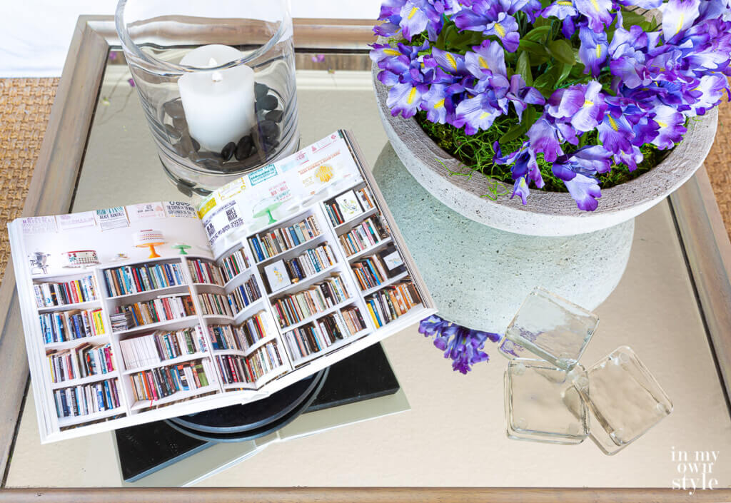 Coffee Table Styling Idea to display coffee table books.