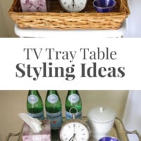 TV tray styling ideas to use as bedside tables.