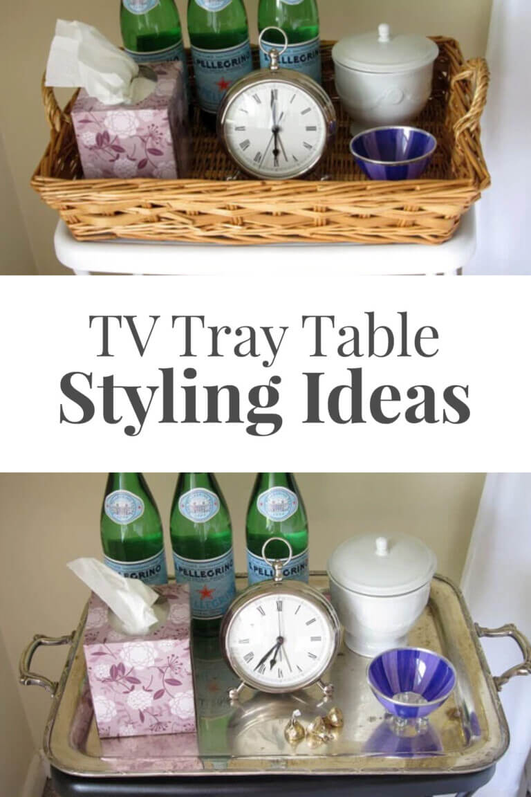 TV tray styling ideas to use as bedside tables.