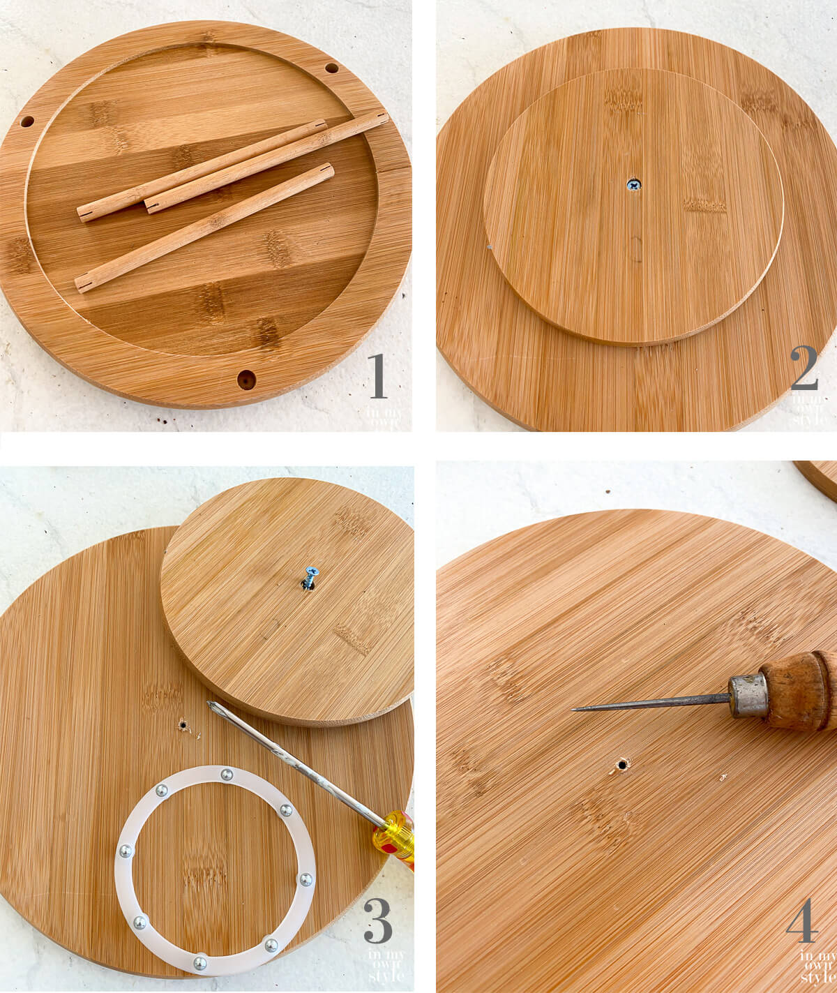 How to change turntable to use for spinning book holder.