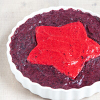 Healthy Plant Based Dessert Banana Berry Crunch Pie recipe