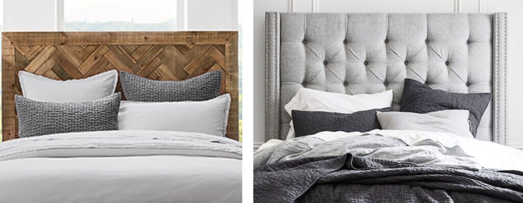 Mix and match pillows on a bed when you only have 2 shams and 2 standard pillows.