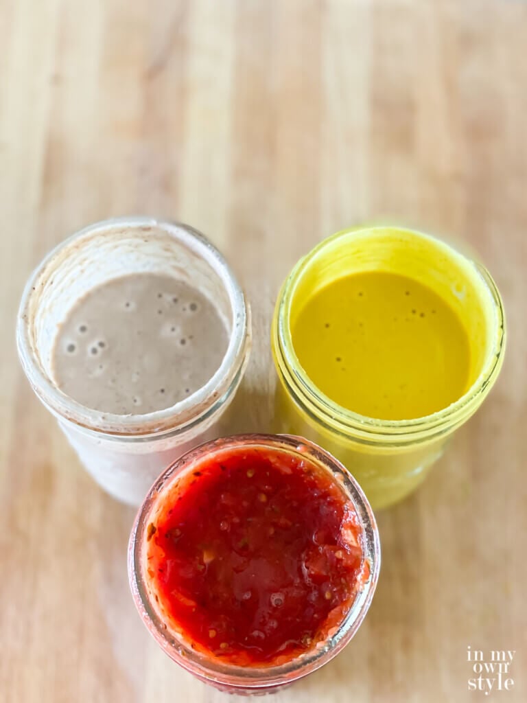 3 of my favorite sauces and dressings to use on any plant based food.