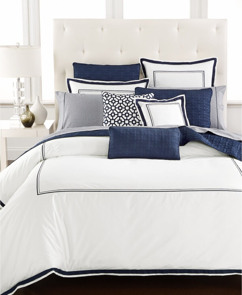 The pillow lovers styled bed.
