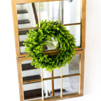 Ideas on how to decorate a home using old window frames.