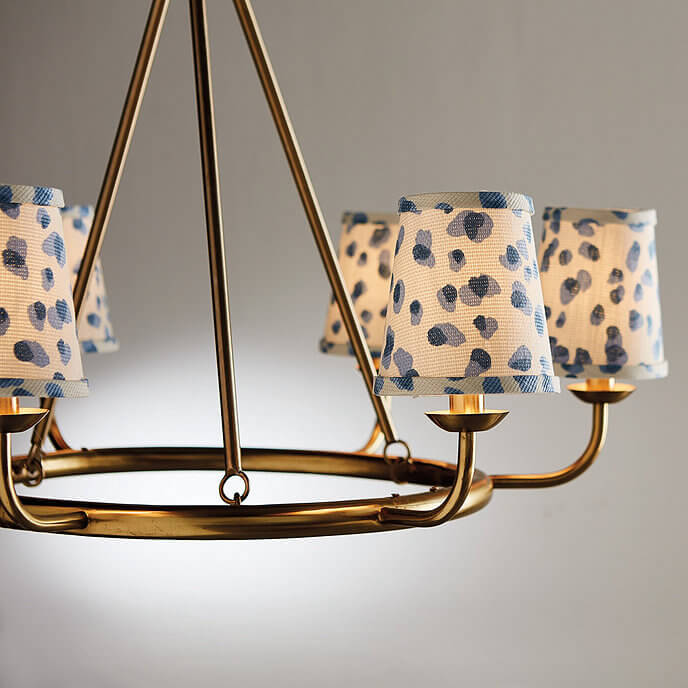 Ballard Designs Mira Blue Chandelier Shades