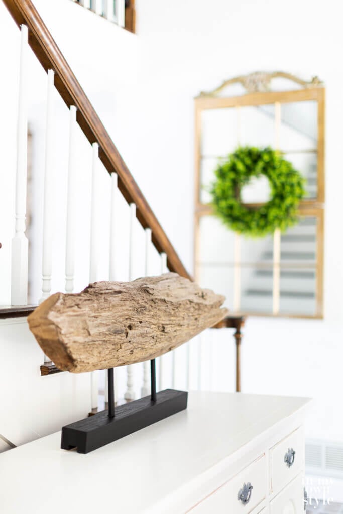 How to make wood log modern art