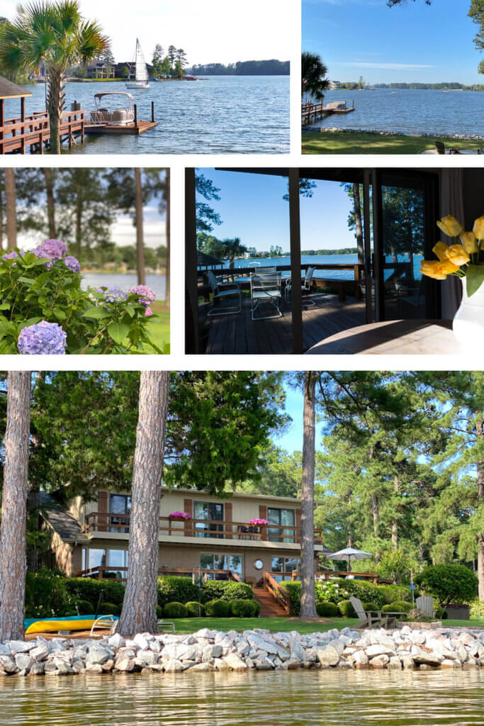lake house and views of lake