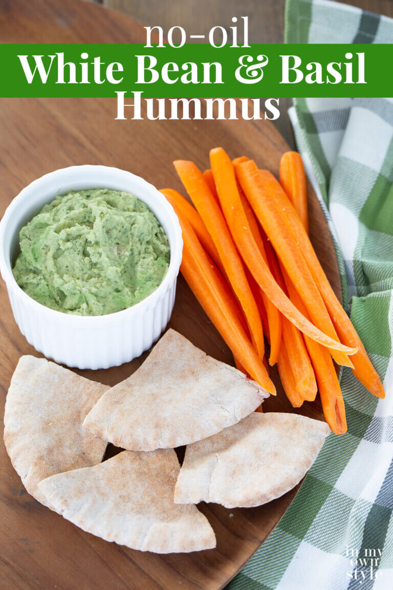 No oil white bean and basil hummus recipe