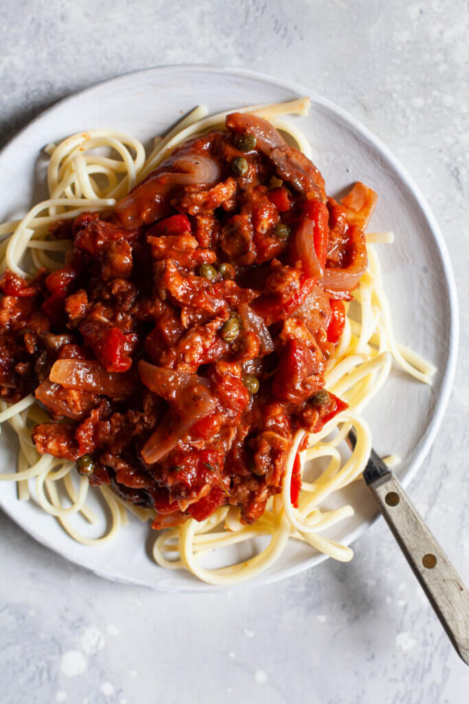 Soy-Curl-Cacciatore recipe