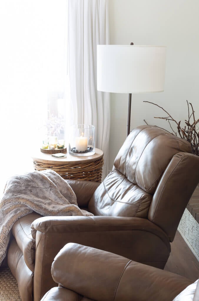 Soft comfortable furniture in living room.