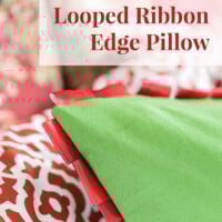 Pillow trim is expensive. Not anymore! How to make budget-friendly and decorative trim for the edges of a pillow using ribbon