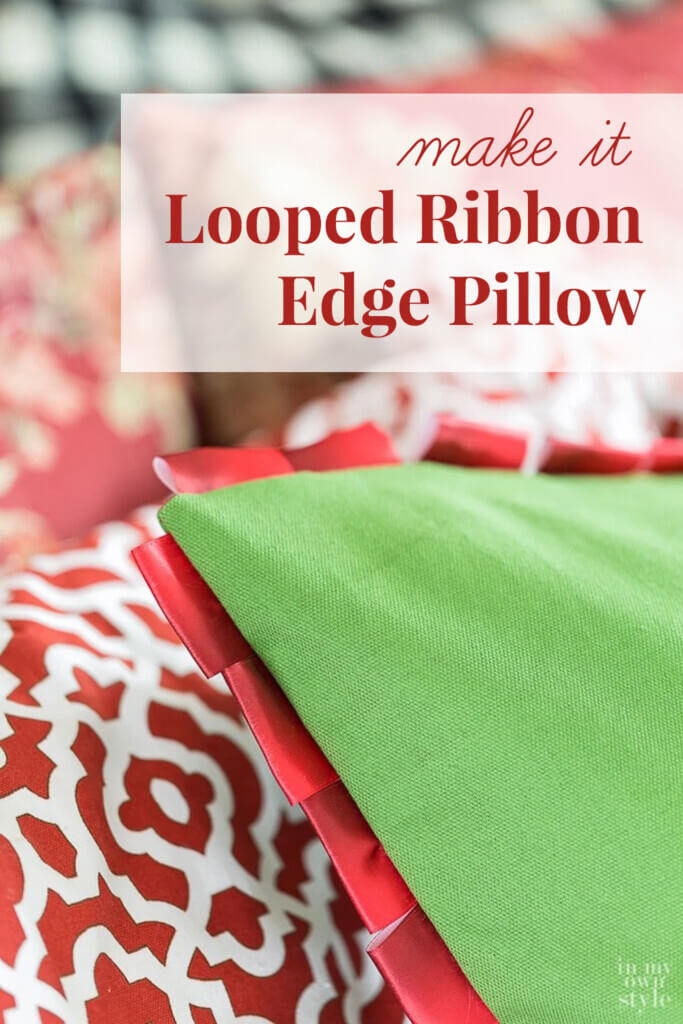 How to make budget-friendly and decorative trim for the edges of a pillow using ribbon. 