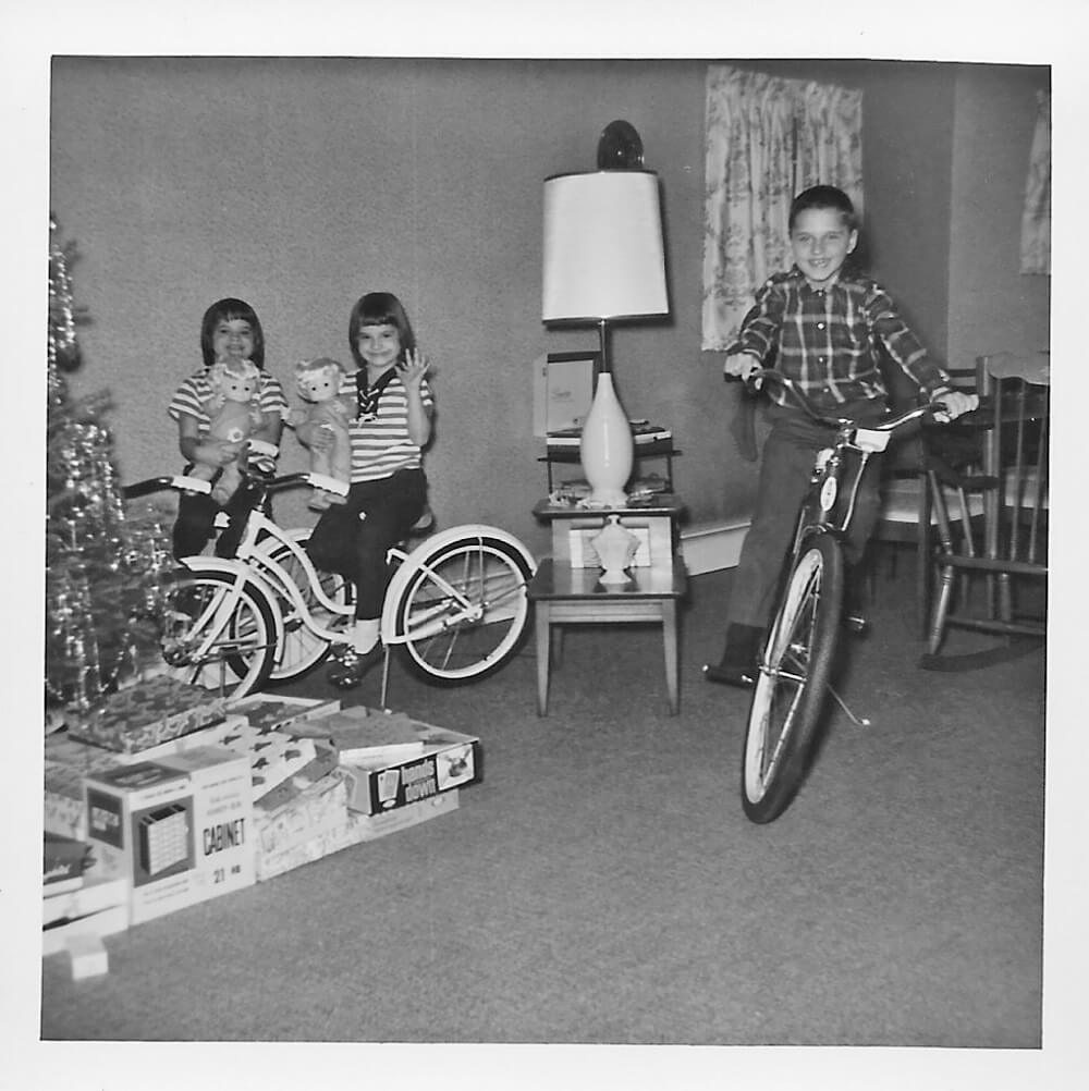 Getting bikes on Christmas in 1964