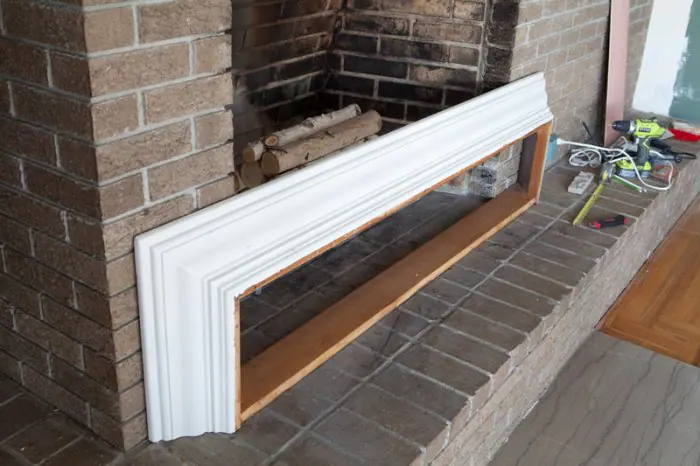 hutch top turned into mantel