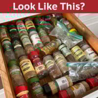 spice storage drawer before getting an overhaul