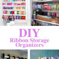 DIY Ribbon Storage Organizing ideas that are easy to make.