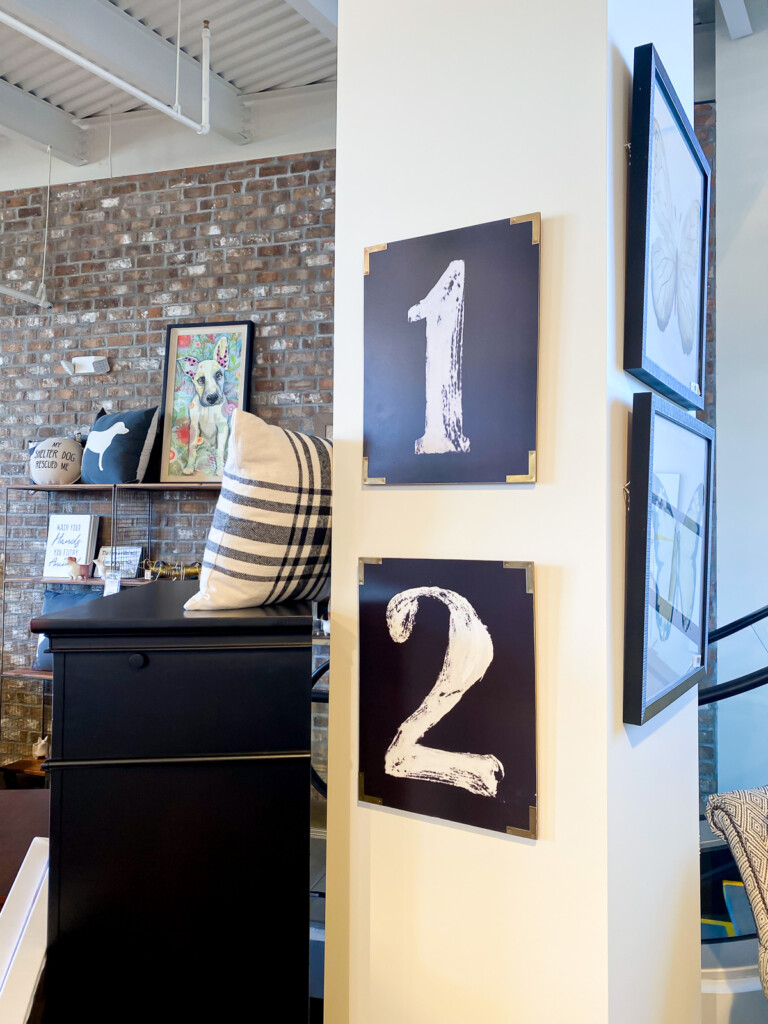 easy knock off decor - number signs