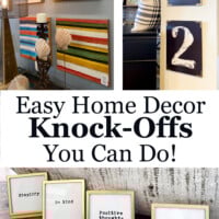 Easy Home Decor knock-offs anyone can do - 3 photos of knock off decor.