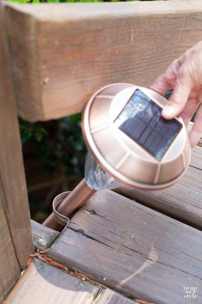 outdoor deck lighting idea on a budget