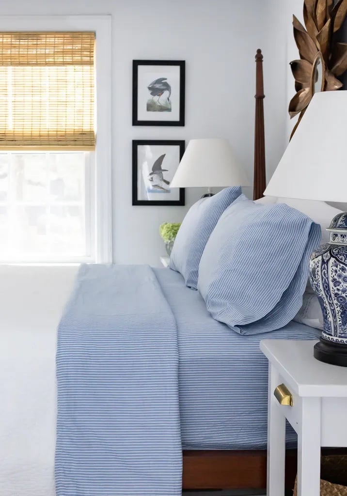 blue and white bedroom refresh