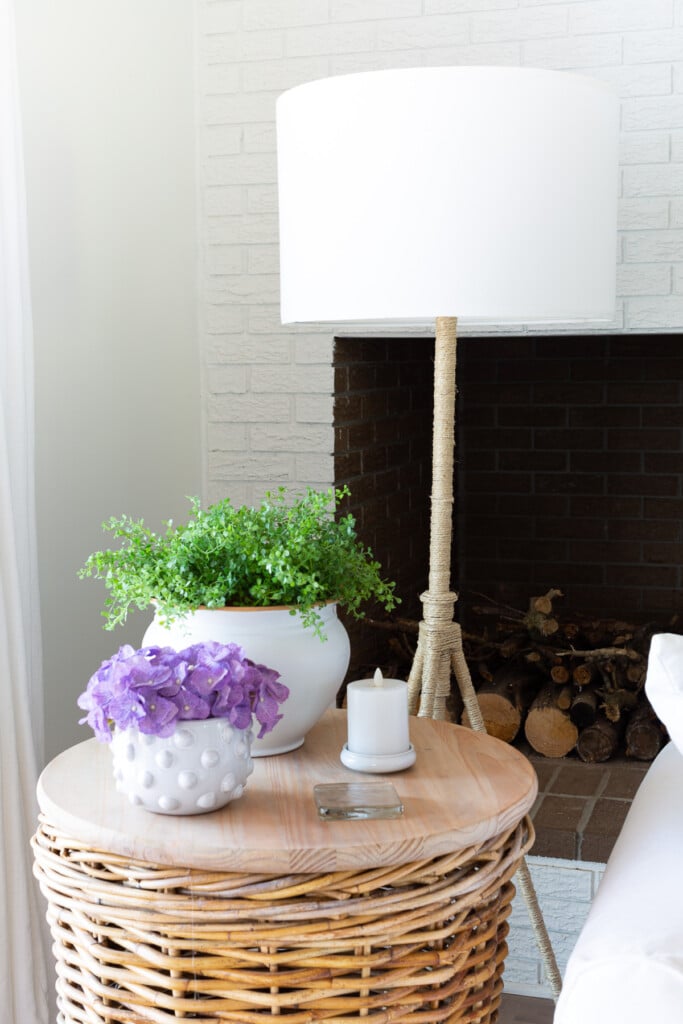 DIY floor lamp makeover coastal summer decor
