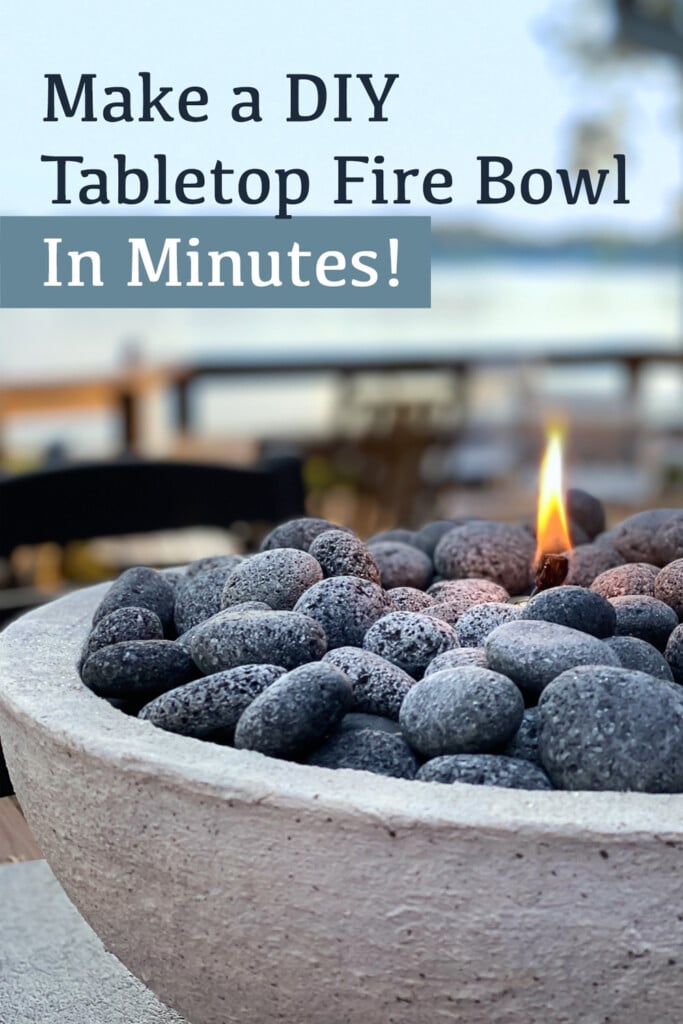 Tabletop fire bowl how to make one in a few minutes.