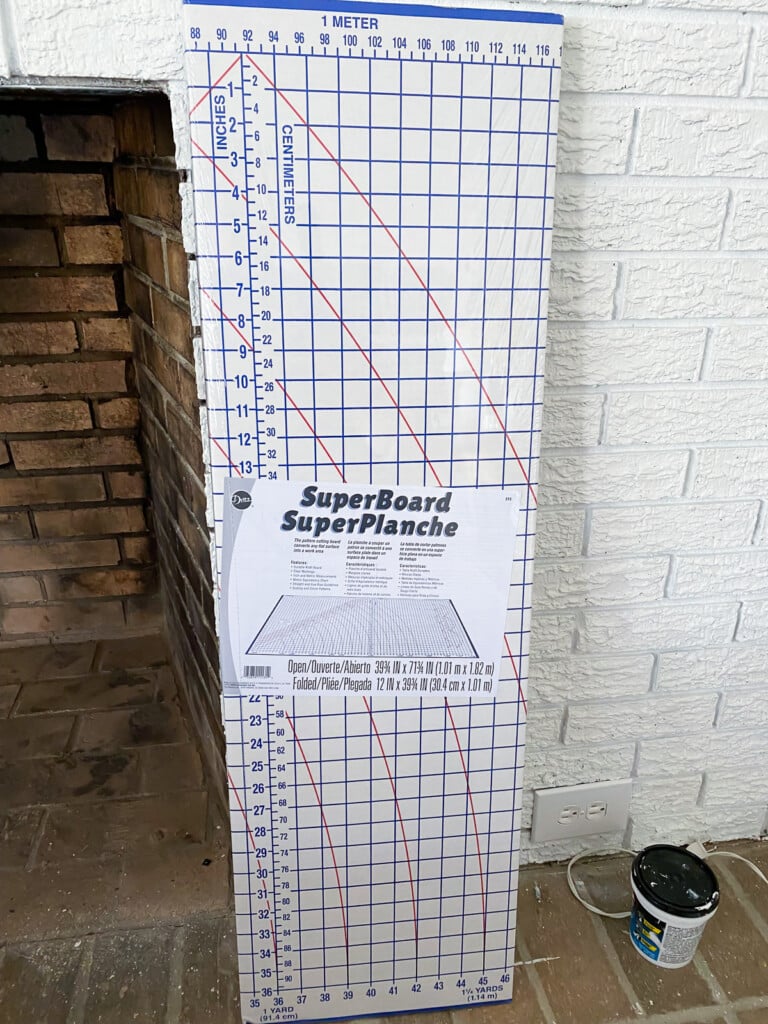 SuperBoard from Dritz leaning on wall