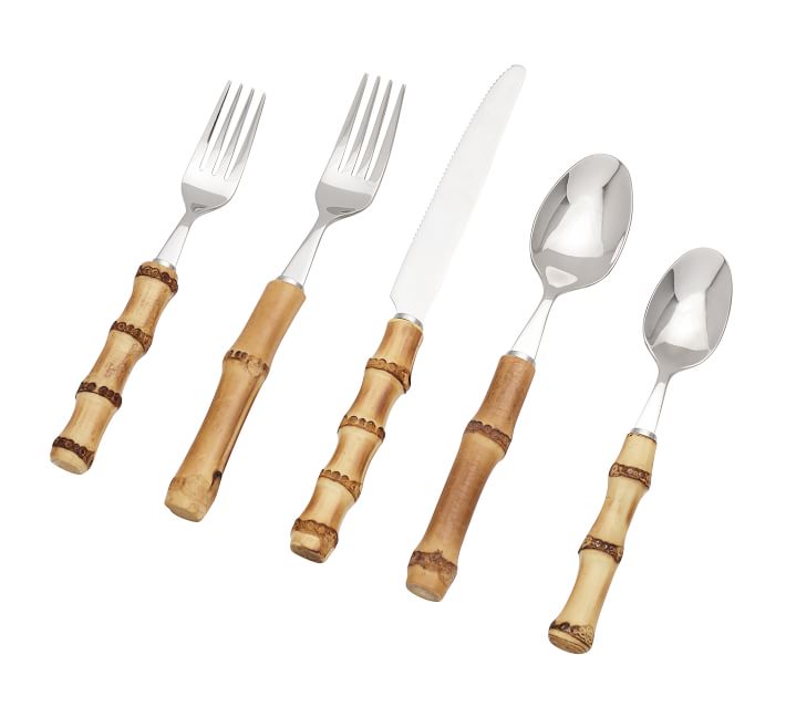 Natural Bamboo flatware set