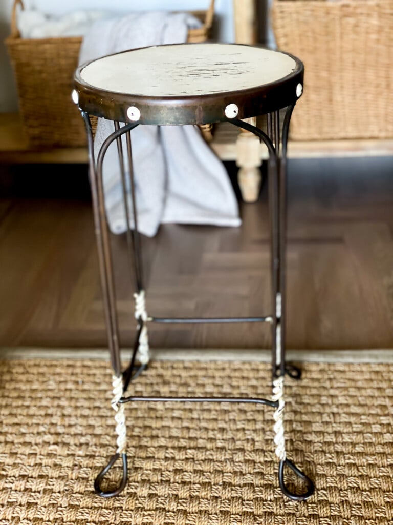vintage metal stool